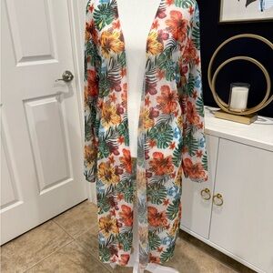 Floral Sheer Kimono Cardigan